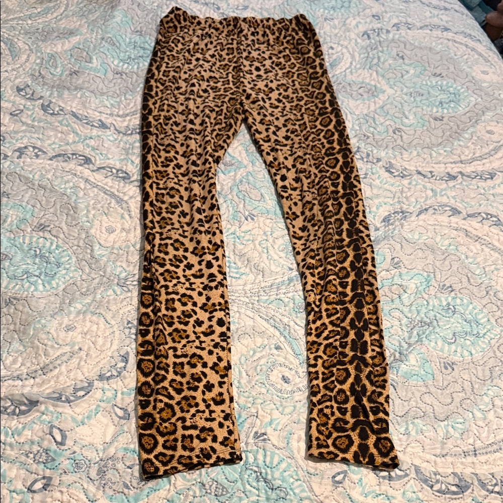 Source Unknown Leopard Print Leggings - image 1